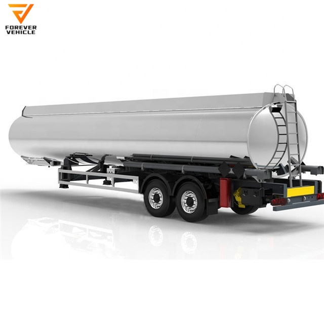 32000L Aluminium Fuel Tank 2 Axles Semi-Trailer for Aluminum Tanker Steel & Stainless Material 40 Ton Max Payload