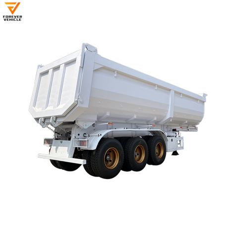 3 Axles U Type 40 50 Tons Front Lifting Rear Tipper Dump Truck Semi Trailer
