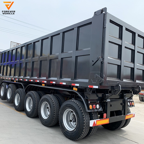 6 Axle Rear Dumper Tipper Trailer 80 Tons 120 Ton Dumper Semi Trailer Six-axle Tipper Dump Semitrailer