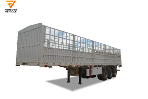 3 Axle 20ft 40ft Side Wall Cargo Fence Wall Truck Side Board Semi Transport Trailer