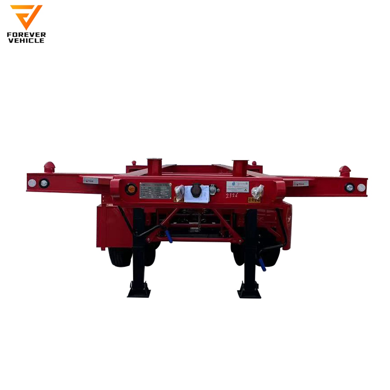 2 Axle 3 Axle Steel Frame Trailer Durable Good Quality 25/30/40/45ft Container Transport Vehicle Chassis Trailer