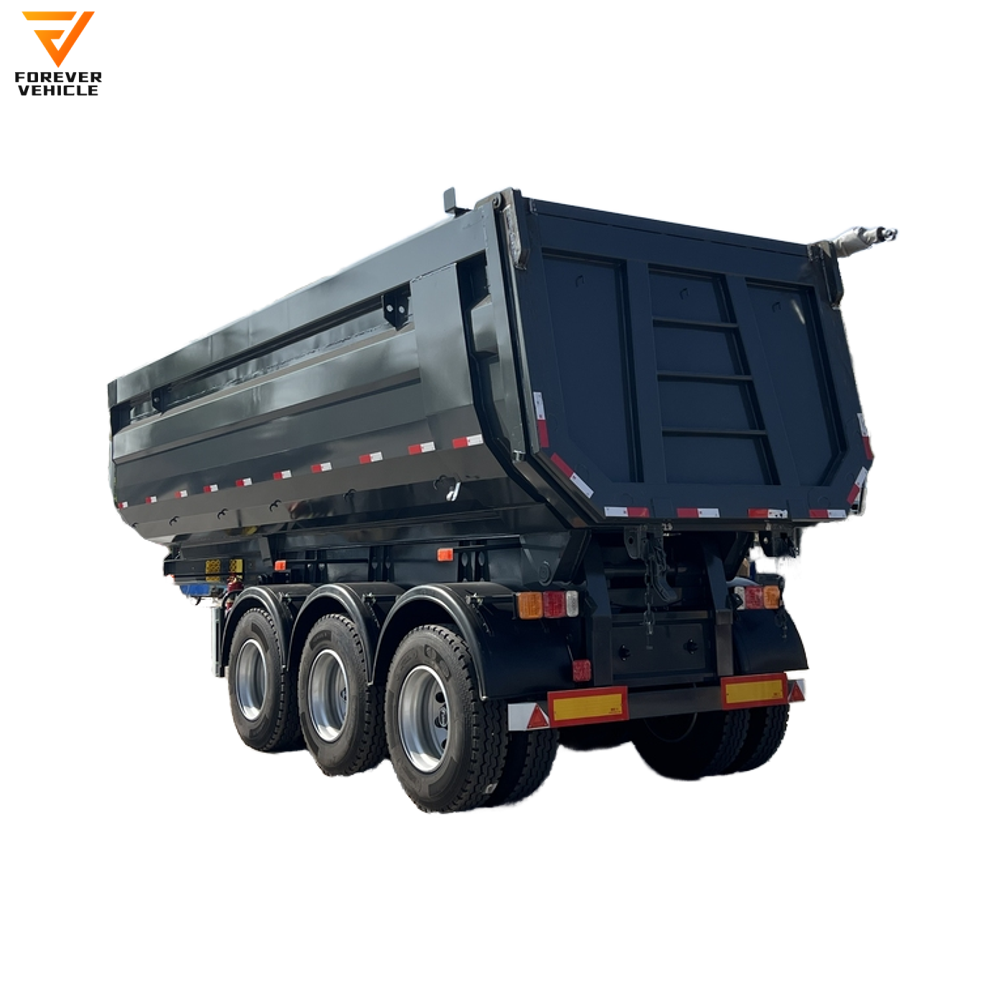 Front Axle Lift 4/5/6 Axle Rear Dump Semi Trailer 40-100 Ton Cargo Dump Truck Tipper Trailer with U-shape