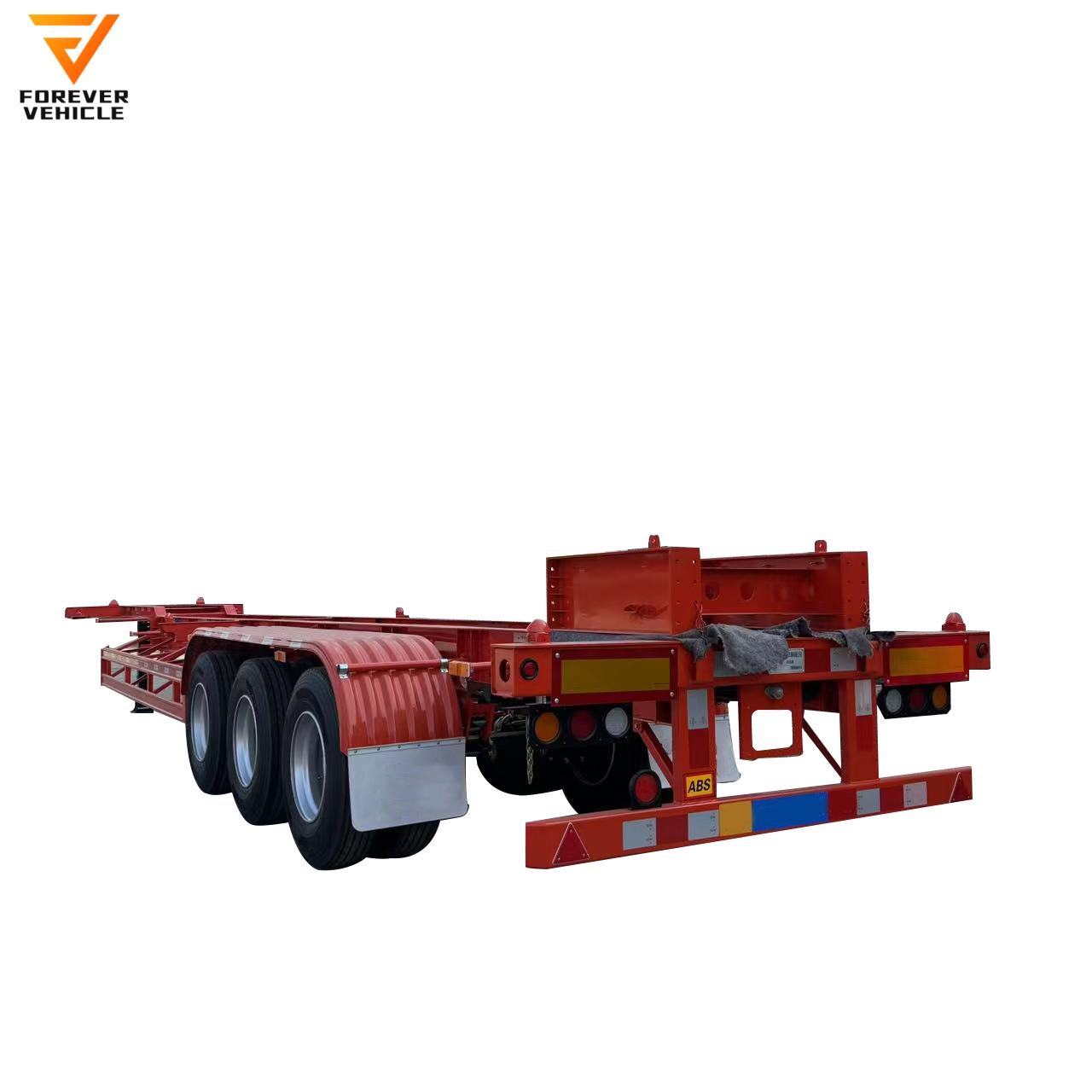 2 Axle 3 Axle Steel Frame Trailer Durable Good Quality 25/30/40/45ft Container Transport Vehicle Chassis Trailer