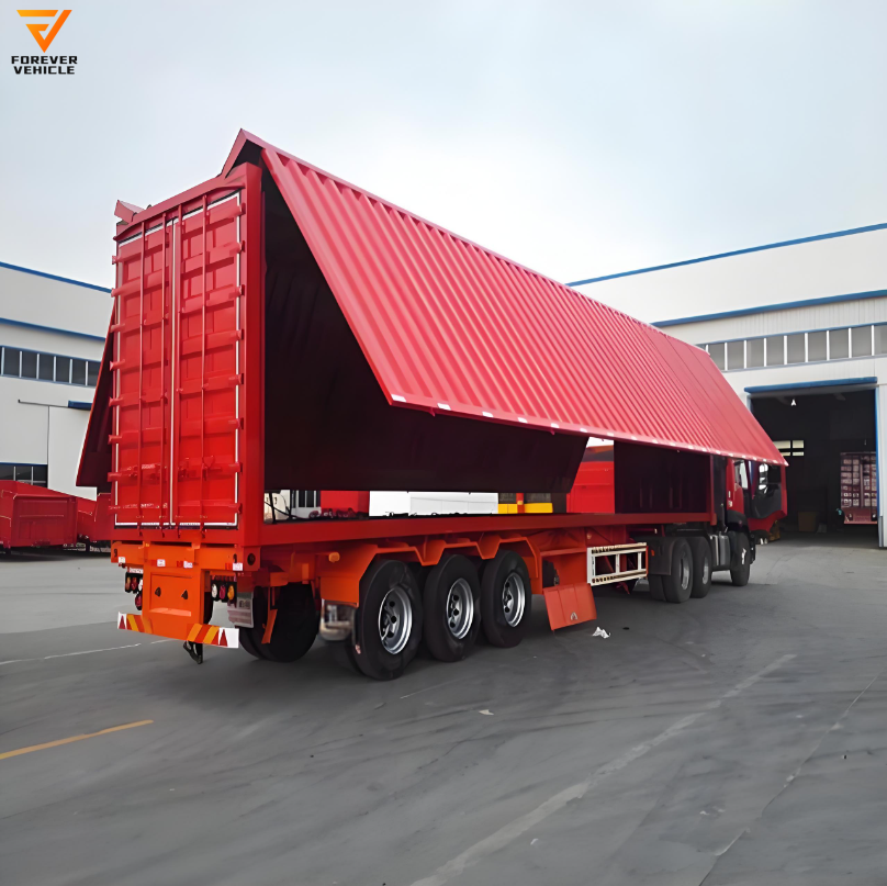 3 Axle 30/40 Tons Logistics Single Or Double Wing Van Semi Trailer