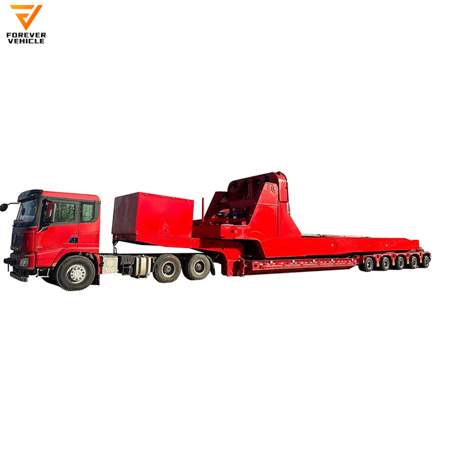 Lowbed Hydraulic Trailer Extendable Steel Semitrailer for Wind Power Blades Wind Tower Transport-Available