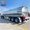 New Design Stainless Steel Aluminum Round Palm Oil Storage Tank Trailer Air Suspension 50000 Liter Fuel Tanker Semi Trailer