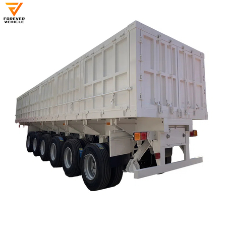 3 Axles 4 Axles 80 Ton Container Van Type Agricultural Grain Trailer