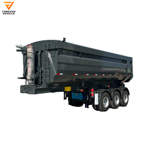 Front Axle Lift 4/5/6 Axle Rear Dump Semi Trailer 40-100 Ton Cargo Dump Truck Tipper Trailer with U-shape