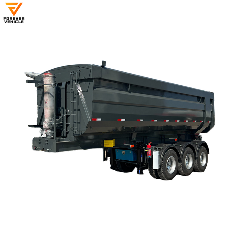 Front Axle Lift 4/5/6 Axle Rear Dump Semi Trailer 40-100 Ton Cargo Dump Truck Tipper Trailer with U-shape