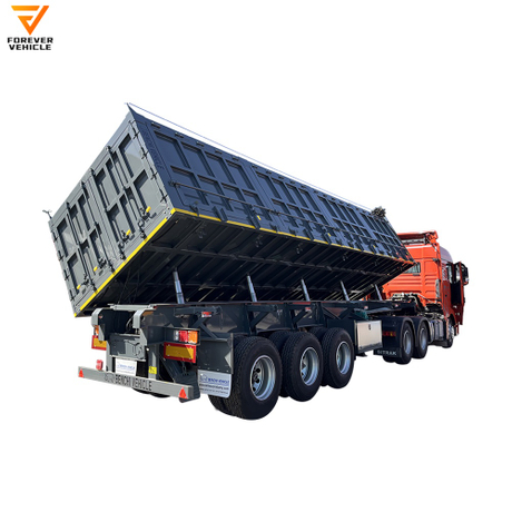  30-50CBM Hydraulic Dump Truck/Side Dumper Tipper Semi Trailers