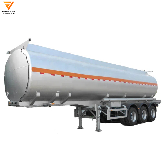 3 Axles 55cbm Aluminum Tanker 3000L To 45000L Fuel Oil Diesel Tanker Semi Trailer for Truck Transportation