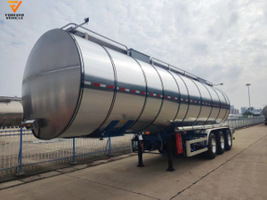 304 Stainless Steel Liquid Transport 3 Axle 45000 Liters 5 Compartment Water Tanker Oil Fuel Tank Trailer