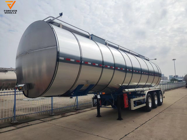 304 Stainless Steel Liquid Transport 3 Axle 45000 Liters 5 Compartment Water Tanker Oil Fuel Tank Trailer