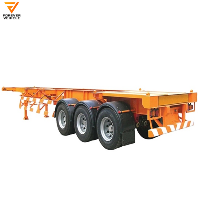 Tri-axle Container Semi Trailer Tri Axle 2040 Extendable Slider Container Chassis Sliding Skeletal Trailer