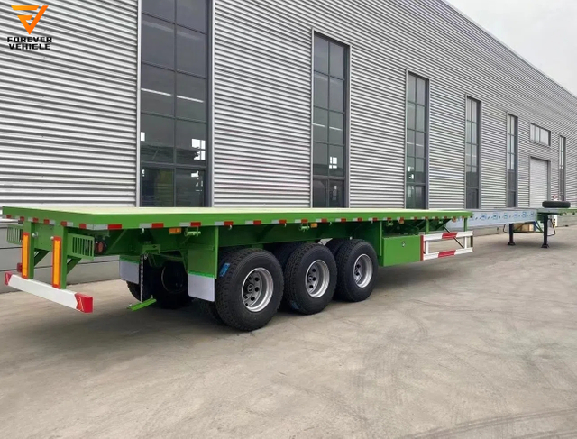 Extendable Semi Trailer Extensible Trailer Pull-out Flatbed Trailer 30tons