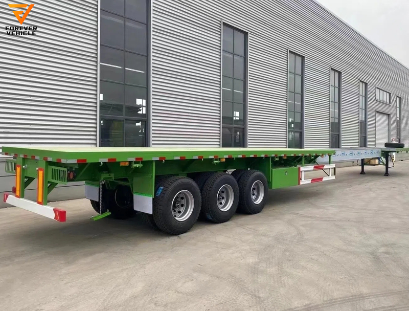 Extendable Semi Trailer Extensible Trailer Pull-out Flatbed Trailer 30tons